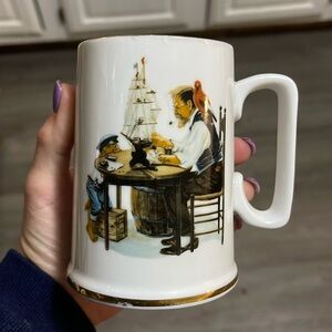 Vintage 1985 Norman Rockwell Mug‎ Tankard "For A Good Boy”